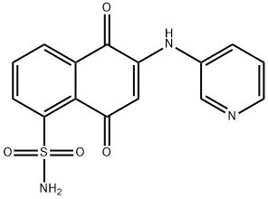 5,8-dioxo-6-(pyridin-3-ylamino)naphthalene-1-sulfonamide 구조식 이미지