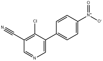 4-Chloro-5-(4-nitro-phenyl)-nicotinonitrile 구조식 이미지