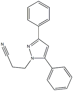 3-(3,5-diphenylpyrazol-1-yl)propanenitrile Structure