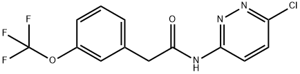 N-(6-chloropyridazin-3-yl)-2-(3-(trifluoromethoxy)phenyl)acetamide Structure