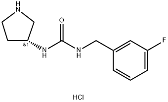 (R)-1-(3-Fluorobenzyl)-3-(pyrrolidin-3-yl)urea hydrochloride Structure