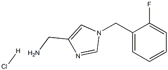 [1-(2-Fluorobenzyl)-1H-imidazol-4-yl]methanamine hydrochloride Structure