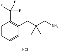 2,2-Dimethyl-3-[2-(trifluoromethyl)phenyl]propan-1-amine hydrochloride Structure