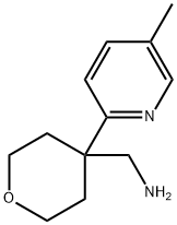 [4-(5-Methylpyridin-2-yl)oxan-4-yl]methanamine 구조식 이미지