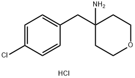 4-[(4-Chlorophenyl)methyl]oxan-4-amine hydrochloride Structure