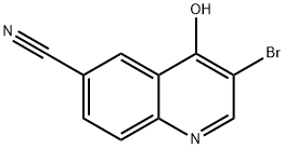 3-bromo-4-oxo-1H-quinoline-6-carbonitrile 구조식 이미지