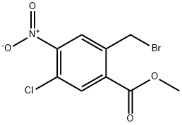 methyl 2-(bromomethyl)-5-chloro-4-nitrobenzoate 구조식 이미지