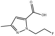 1-(2-Fluoroethyl)-3-methyl-1H-pyrazole-5-carboxylic acid Structure