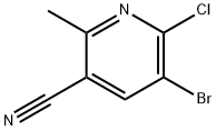5-Bromo-6-chloro-2-methyl-nicotinonitrile 구조식 이미지