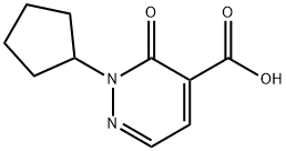 2-Cyclopentyl-3-oxo-2,3-dihydro-pyridazine-4-carboxylic acid 구조식 이미지