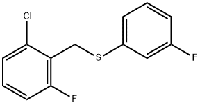 (2-CHLORO-6-FLUOROBENZYL)(3-FLUOROPHENYL)SULFANE Structure