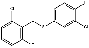 (3-CHLORO-4-FLUOROPHENYL)(2-CHLORO-6-FLUOROBENZYL)SULFANE 구조식 이미지