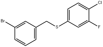 (3-BROMOBENZYL)(4-CHLORO-3-FLUOROPHENYL)SULFANE Structure