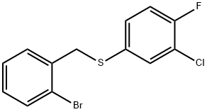(2-BROMOBENZYL)(3-CHLORO-4-FLUOROPHENYL)SULFANE Structure