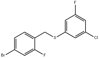 (4-BROMO-2-FLUOROBENZYL)(3-CHLORO-5-FLUOROPHENYL)SULFANE 구조식 이미지