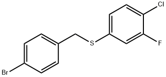 (4-BROMOBENZYL)(4-CHLORO-3-FLUOROPHENYL)SULFANE Structure