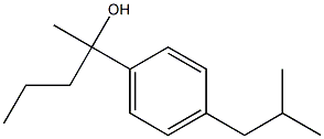 2-[4-(2-methylpropyl)phenyl]pentan-2-ol 구조식 이미지