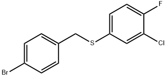 (4-BROMOBENZYL)(3-CHLORO-4-FLUOROPHENYL)SULFANE Structure