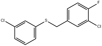 (3-CHLORO-4-FLUOROBENZYL)(3-CHLOROPHENYL)SULFANE Structure