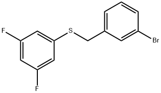 (3-BROMOBENZYL)(3,5-DIFLUOROPHENYL)SULFANE Structure