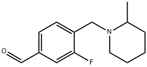 3-fluoro-4-[(2-methylpiperidin-1-yl)methyl]benzaldehyde Structure