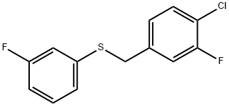 (4-CHLORO-3-FLUOROBENZYL)(3-FLUOROPHENYL)SULFANE Structure