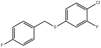 (4-CHLORO-3-FLUOROPHENYL)(4-FLUOROBENZYL)SULFANE Structure