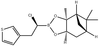 [(1S)-1-chloro-2-(3-thienyl)ethyl]boronic acid (+)-pinane-2,3-diyl diester 구조식 이미지