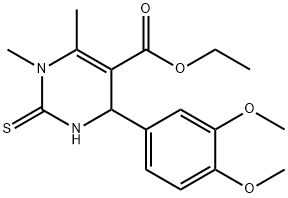 ethyl 4-(3,4-dimethoxyphenyl)-1,6-dimethyl-2-thioxo-1,2,3,4-tetrahydropyrimidine-5-carboxylate Structure