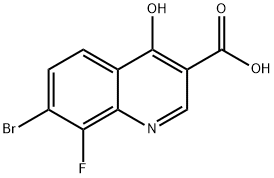 7-bromo-8-fluoro-4-hydroxyquinoline-3-carboxylic acid Structure