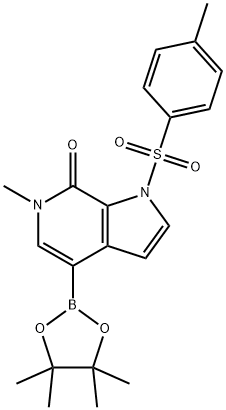 6-methyl-4-(4,4,5,5-tetramethyl-1,3,2-dioxaborolan-2-yl)-1-tosyl-1H-pyrrolo[2,3-c]pyridin-7(6H)-one 구조식 이미지