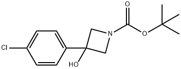 TERT-BUTYL 3-(4-CHLOROPHENYL)-3-HYDROXYAZETIDINE-1-CARBOXYLATE Structure