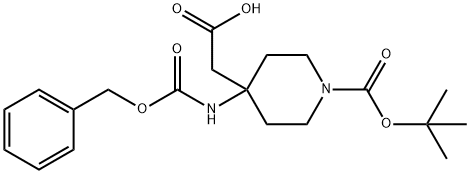 2-(1-BOC-4-(CBZ-AMINO)-PIPERIDIN-4-YL)ACETIC ACID 구조식 이미지