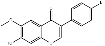 3-(4-bromophenyl)-7-hydroxy-6-methoxychromen-4-one Structure