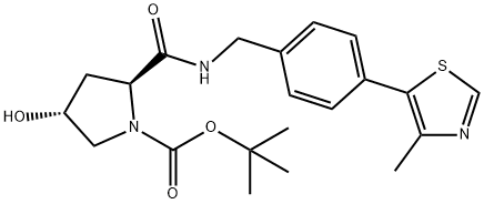 (2S,4R)-tert-butyl 4-hydroxy-2-((4-(4-methylthiazol-5-yl)benzyl)carbamoyl)pyrrolidine-1-carboxylate 구조식 이미지