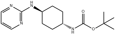 (1R*,4R*)-tert-Butyl N-[4-(pyrimidin-2-ylamino)cyclohexyl]carbamate Structure