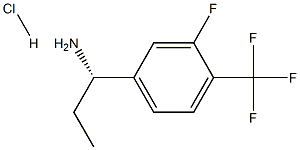 (1S)-1-[3-FLUORO-4-(TRIFLUOROMETHYL)PHENYL]PROPYLAMINE HYDROCHLORIDE Structure