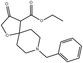 Ethyl 8-Benzyl-3-Oxo-1-Oxa-8-Azaspiro[4.5]decane-4-Carboxylate 구조식 이미지