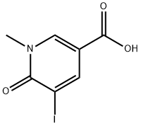 5-Iodo-1-methyl-6-oxo-1,6-dihydro-pyridine-3-carboxylic acid 구조식 이미지