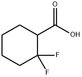 2,2-difluorocyclohexane-1-carboxylic acid Structure