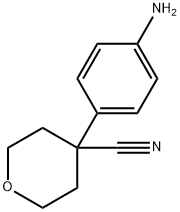 2H-Pyran-4-carbonitrile, 4-(4-aminophenyl)tetrahydro- Structure