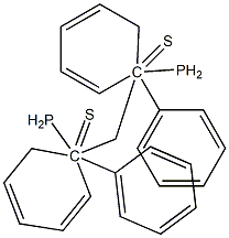 Phosphine sulfide,1,1'-methylenebis[1,1-diphenyl- Structure