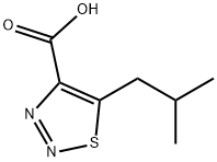 5-Isobutyl-[1,2,3]thiadiazole-4-carboxylic acid 구조식 이미지