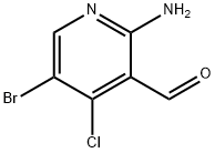 2-Amino-5-bromo-4-chloro-pyridine-3-carbaldehyde Structure