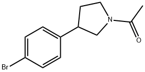 1-[3-(4-BROMOPHENYL)PYRROLIDIN-1-YL]ETHANONE 구조식 이미지