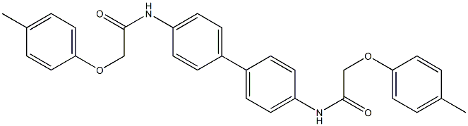 N,N'-4,4'-biphenyldiylbis[2-(4-methylphenoxy)acetamide] Structure