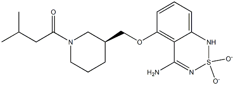 (S)-1-(3-(((4-AMINO-2,2-DIOXIDO-1H-BENZO[C][1,2,6]THIADIAZIN-5-YL)OXY)METHYL)PIPERIDIN-1-YL)-3-METHYLBUTAN-1-ONE Structure