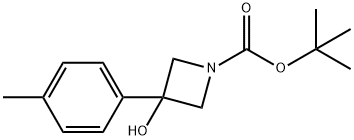 TERT-BUTYL 3-HYDROXY-3-(P-TOLYL)AZETIDINE-1-CARBOXYLATE 구조식 이미지