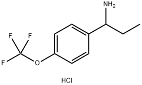 1-[4-(TRIFLUOROMETHOXY)PHENYL]PROPAN-1-AMINE HYDROCHLORIDE 구조식 이미지