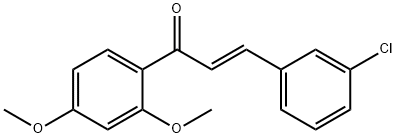 (2E)-3-(3-chlorophenyl)-1-(2,4-dimethoxyphenyl)prop-2-en-1-one 구조식 이미지